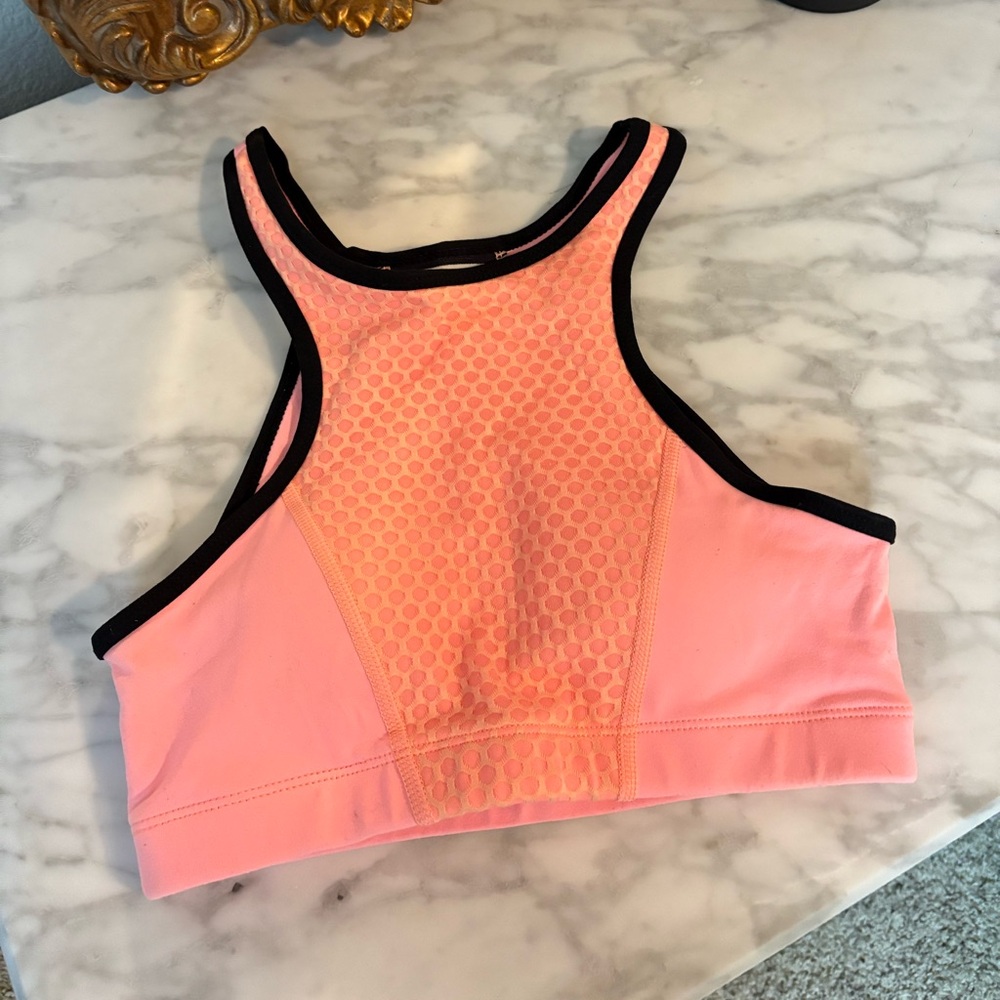 Lorna Jane Coral High Neck Sports Bra